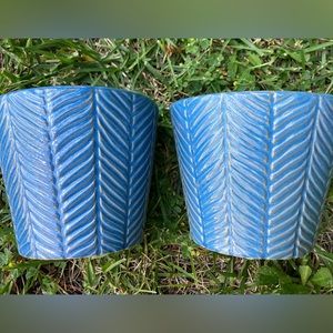 Small pots set of 2 decorative plant pots sent of 2 pots indoor or outdoor pots